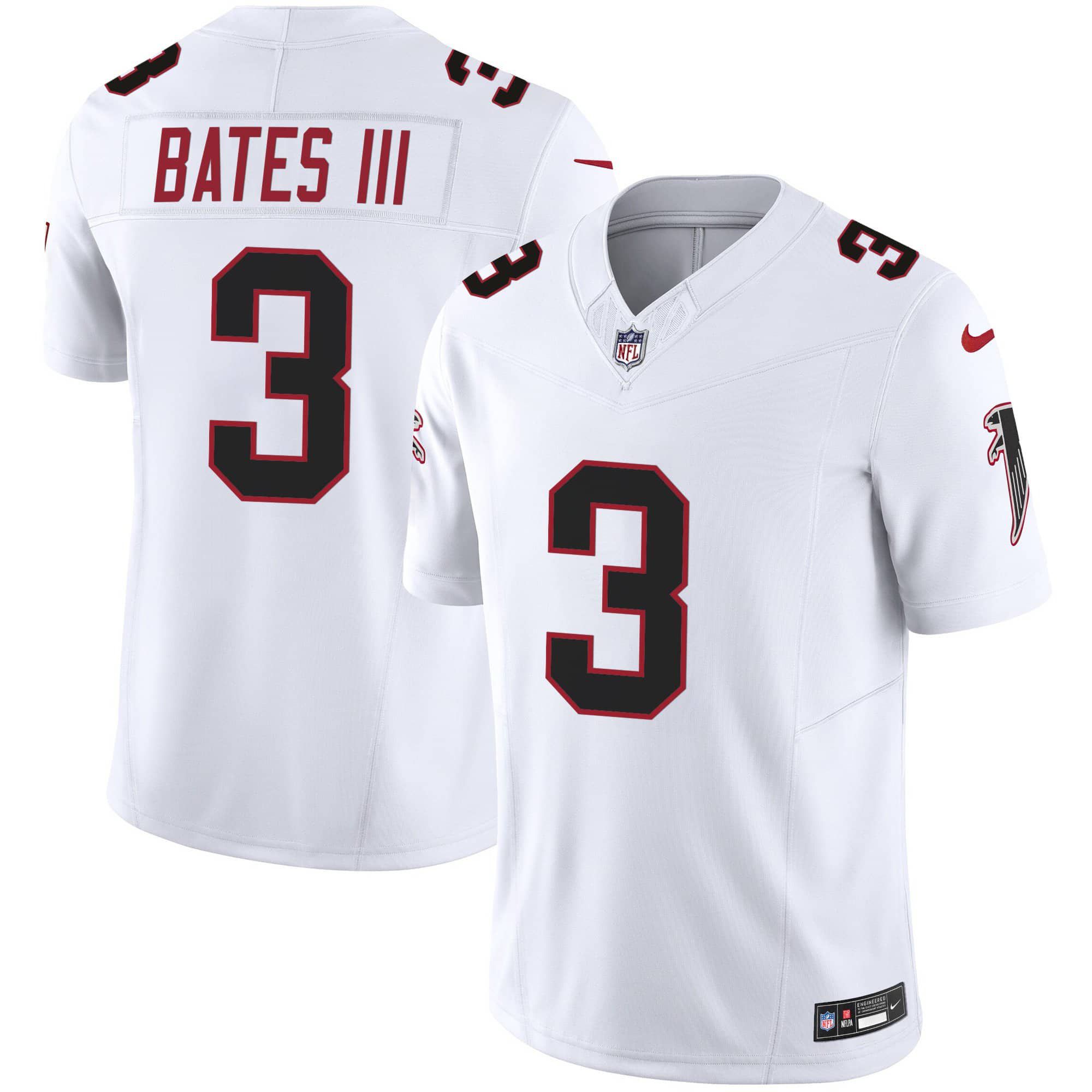 Men Atlanta Falcons #3 Bates iii White 2024 Nike Vapor Limited NFL Jersey->indianapolis colts->NFL Jersey